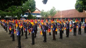 Materi Semaphore di Pramuka SMP Negeri 3 Salatiga.